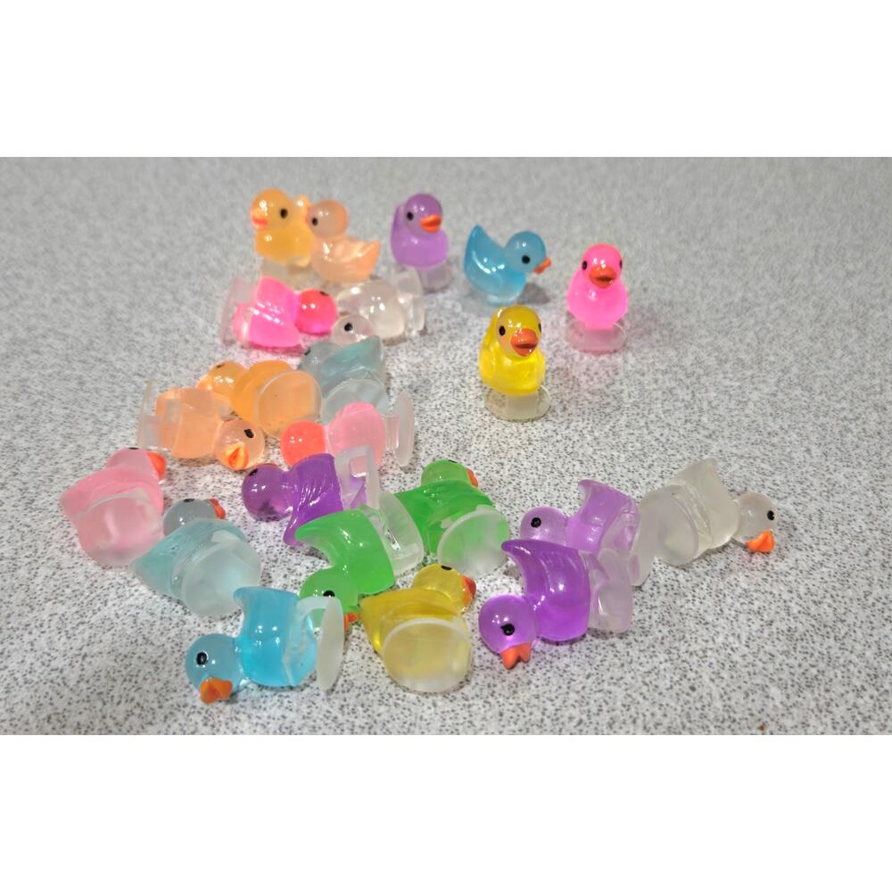 Glow In The Dark Duck Shoe Charms 22 Pieces Mixed Colors NWOTS